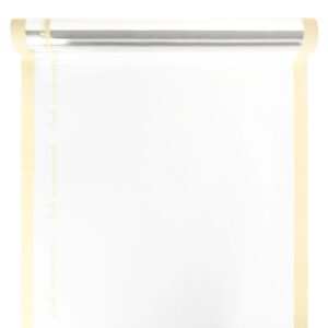 Díszcsomagoló feliratos fólia tekercs [50cm x 10m] krém