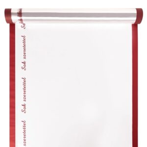 Díszcsomagoló feliratos fólia tekercs [50cm x 10m] bordó
