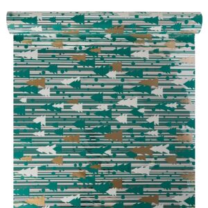 Díszcsomagoló metál karácsonyi fólia tekercs [50cm x 10m] mentazöld