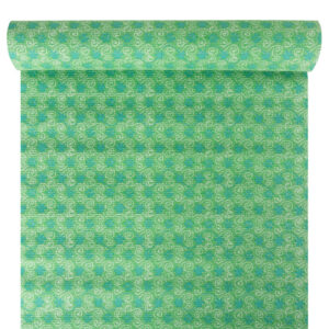 Bordázott vízálló díszcsomagoló papír mintás [50cm x 10m] zöld