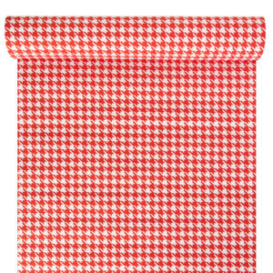 Bordázott vízálló díszcsomagoló papír mintás [50cm x 10m] fehér/piros