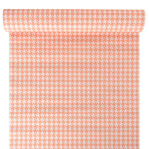 Bordázott vízálló díszcsomagoló papír mintás [50cm x 10m] fehér/púder rózsaszín
