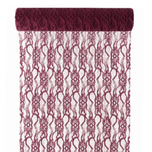 Csipke anyag [29cm x 5m] burgundi