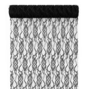 Csipke anyag [29cm x 5m] fekete