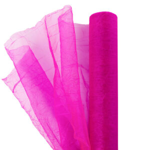 Gyűrt snow organza anyag [40cm x 10m] ciklámen