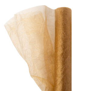 Gyűrt snow organza anyag [40cm x 10m] óarany