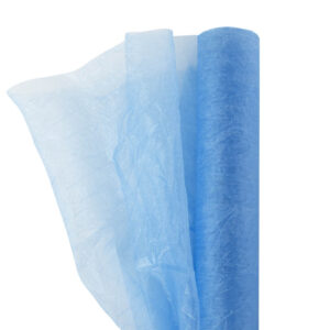 Gyűrt snow organza anyag [40cm x 10m] világoskék