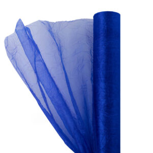 Gyűrt snow organza anyag [40cm x 10m] sötétkék