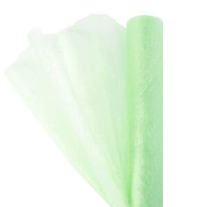 Gyűrt snow organza anyag [40cm x 10m] pasztell almazöld