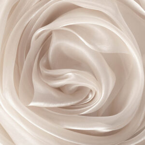 Szatén-organza anyag [142cm x 10m] világos drapp