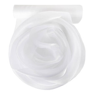 Szatén-organza anyag [25cm x 10m] fehér