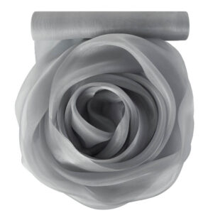 Szatén-organza anyag [25cm x 10m] ezüst