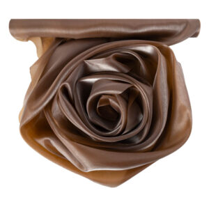 Szatén-organza anyag [47cm x 10m] sötét bézs