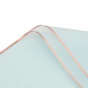 Aranycsíkos íves fólia csomagoló 20 ív/csomag 58cm x 58cm világoskék/rose gold