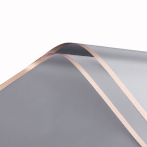 Aranycsíkos íves fólia csomagoló 20 ív/csomag 58cm x 58cm áttetsző/rose gold
