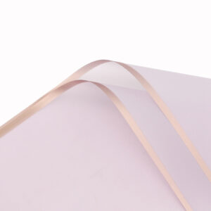 Aranycsíkos íves fólia csomagoló 20 ív/csomag 58cm x 58cm világoslila/rose gold