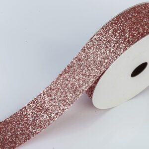 Glitter dekorációs szalag [22mm x 10m] púder rózsaszín