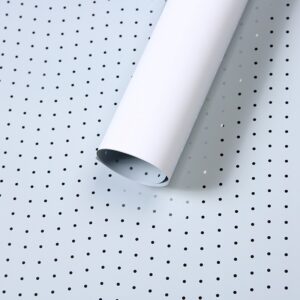 Metál pöttyös mintás íves fólia virágcsomagoló 20 ív/csomag [56cm x 56cm] világoskék
