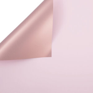 Rose gold kétoldali íves fólia csomagoló 20 ív/csomag [58cm x 58cm] rose gold/púder rózsaszín