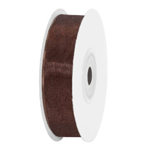 Organza szalag [15mm x 25yard] barna