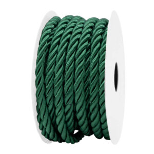 Fényes sodrott dekor zsinór [5mm x 5m] sötétzöld
